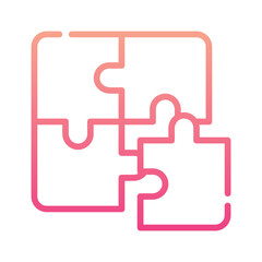 college icon spesial line with gradient color red_puzzle