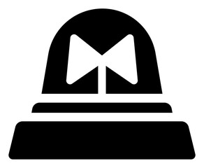 Siren Silhouette Caution Sign Art