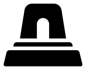 Flat Style Siren Icon Silhouette