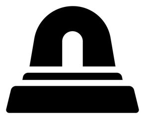Flat Silhouette of a Siren Icon