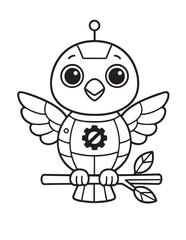 Lineart Bird Robot