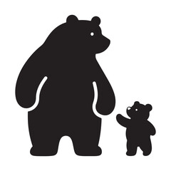 Cute Cartoon Vector Set of Wild Zoo Animals Including Bears and Friends