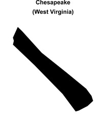 Chesapeake (West Virginia) blank outline map