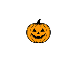 Halloween Pumpkin Faces Vector Set – Scary, Cute, Funny Jack-o’-Lantern Carved Pumpkins for Fall Design and Decoration.