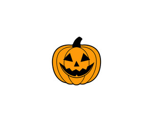 Halloween Pumpkin Faces Vector  Scary, Cute, Funny Jack-o’-Lantern Carved Pumpkins for Fall Design and Decoration.