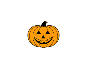 Halloween Pumpkin Faces Vector  Scary, Cute, Funny Jack-o’-Lantern Carved Pumpkins for Fall Design and Decoration.
