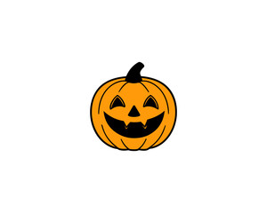 Halloween Pumpkin Faces Vector Set – Scary, Cute, Funny Jack-o’-Lantern Carved Pumpkins for Fall Design and Decoration.