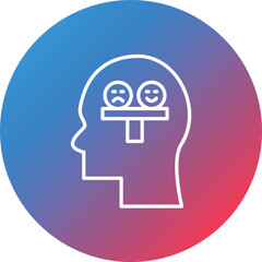 Balance Emotion Line Gradient Circle Background Icon