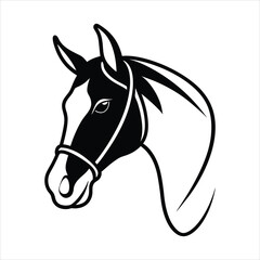 Majestic Horse Head Design Elegant Vector Illustration for Banners and Advertisements