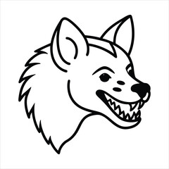 Detailed Hyena Head Illustration for Advertisement or Banner