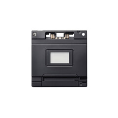 Fototapeta premium Close-up of a Black Electronic Device with Integrated Display