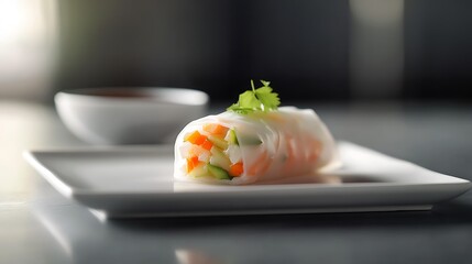 Fresh Spring Roll with Vegetables and Herbs