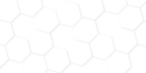 Abstract white hexagon background,Seamless pattern with hexagon.stripes, lines. Seamless vector background,Technology or Science Design, High-Resolution Graphic, Modern,