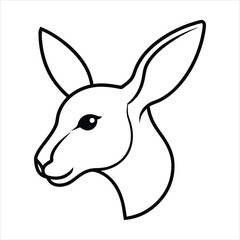 Detailed Kangaroo Head Illustration for Advertising and Banners