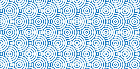 Minimal vector Overlapping Pattern Minimal diamond geometric waves spiral abstract circle wave line. blue seamless tile stripe geometric create retro line pattern background.