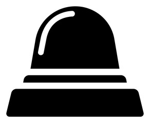 Monochrome Siren Alert Flat Graphic