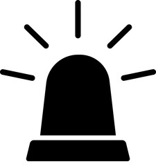 Flat Emergency Beacon Silhouette Design