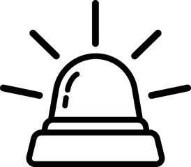 Siren Line Icon With Alert Motion