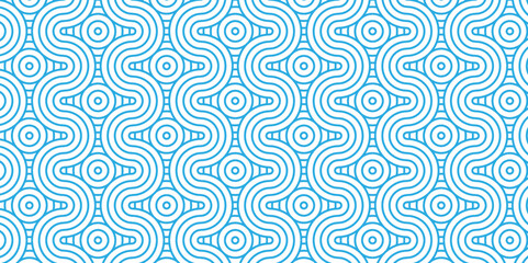Minimal vector Overlapping Pattern Minimal diamond geometric waves spiral abstract circle wave line. blue seamless tile stripe geometric create retro line pattern background.