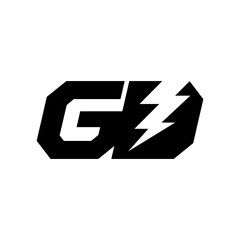 bold initial GD Letter logo graphic design vector concept illustrations