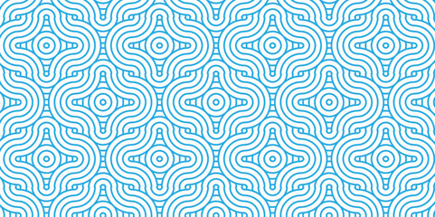 Minimal vector Overlapping Pattern Minimal diamond geometric waves spiral abstract circle wave line. blue seamless tile stripe geometric create retro line pattern background.