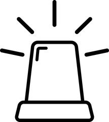 Emergency Alert Icon With Siren
