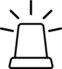 Siren Signal Emergency Icon Flat Vector