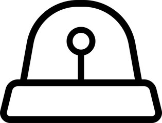 Thin Siren Icon For Caution Notice