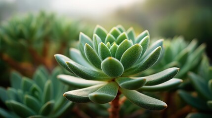 Natural Light Highlighting Succulent Plant Details