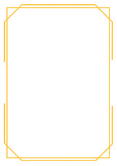 Abstract Yellow Line Art Border