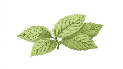 A cluster of detailed mint leaves.