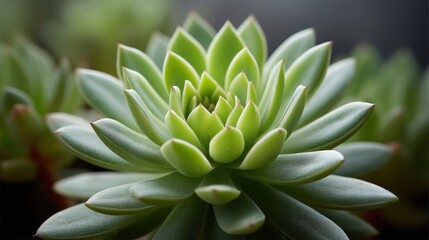 Fototapeta premium Closeup of Succulent Plant Bathed in Natural Light