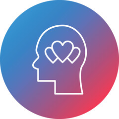 Emotional Line Gradient Circle Background Icon