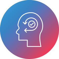 Agility Line Gradient Circle Background Icon