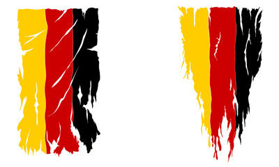 Weathered Torn German Flag