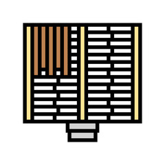 floor joists wood frame house color icon vector illustration