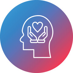 Selfcare Line Gradient Circle Background Icon