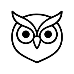 owl face icon on white background vector
Vector line icon animals