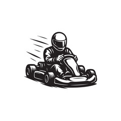 go kart racing vector