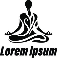 vector yoga logo design