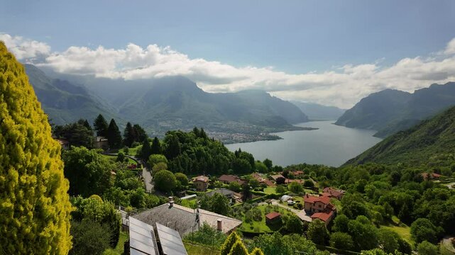 Bellagio, Lombardy, Italy - May 16, 2025 - Tourists visit the most beautiful views of Lake Como