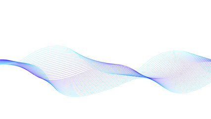Abstract purple line design. Flowing vector wave.