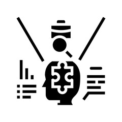 behavioral pattern analysis hiring glyph icon vector illustration