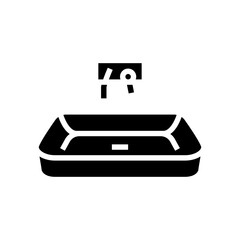 vessel sink glyph icon vector illustration
