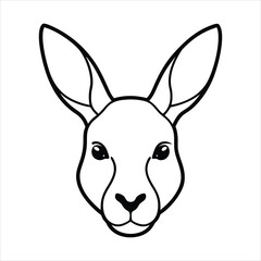 Detailed Wallaby Head Illustration for Advertising and Banners