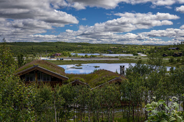 beautiful view of Hardangervidda in Norway