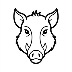 Detailed Wild Boar Head Illustration for Banners and Advertisements