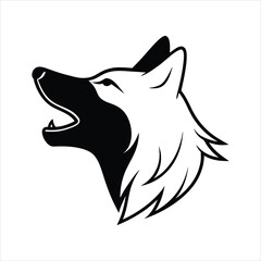Majestic Wolf Head Illustration Fierce and Detailed Design