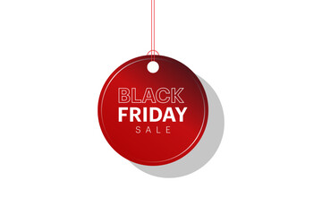 Black Friday sale tag, offer, promotion, red, white tag in eps 10.