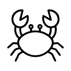 crab icon on white background vector
Vector line icon animals